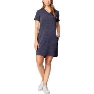 Blue casual athletic short sleeve dress
